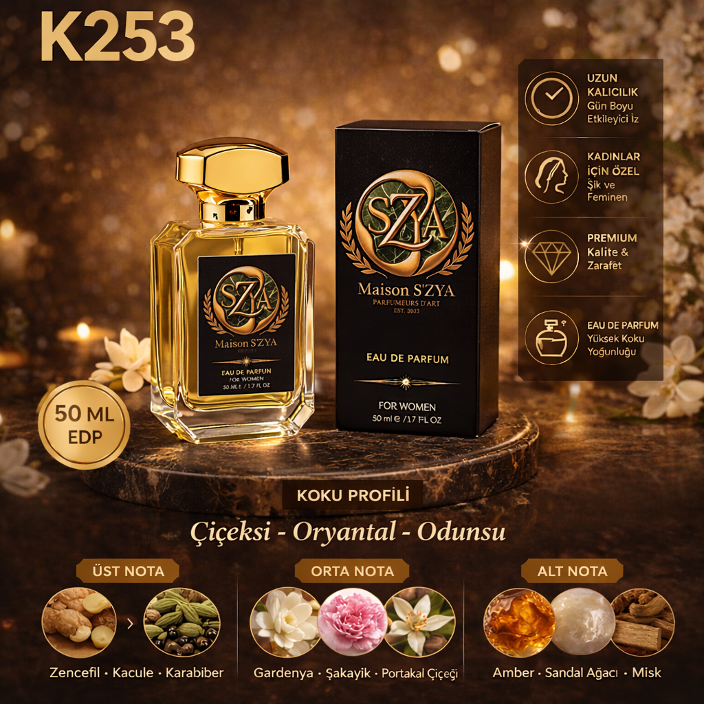 K253 – Crystal Noir Severlerin Favorisi!  – Kadın Parfümü (50 ml)